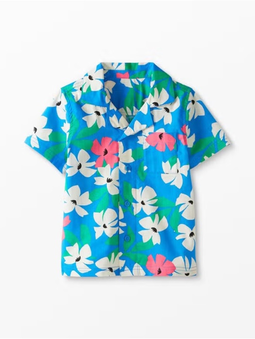 Hanna Andersson Print Button Up In Cotton Poplin 18-24 Months